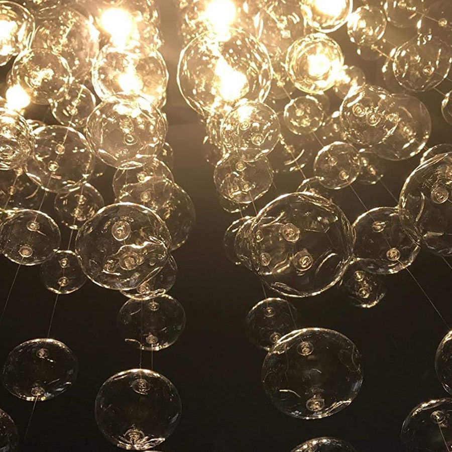 Rectangular Base Bubble Glass Chandelier - Ceiling Lights
