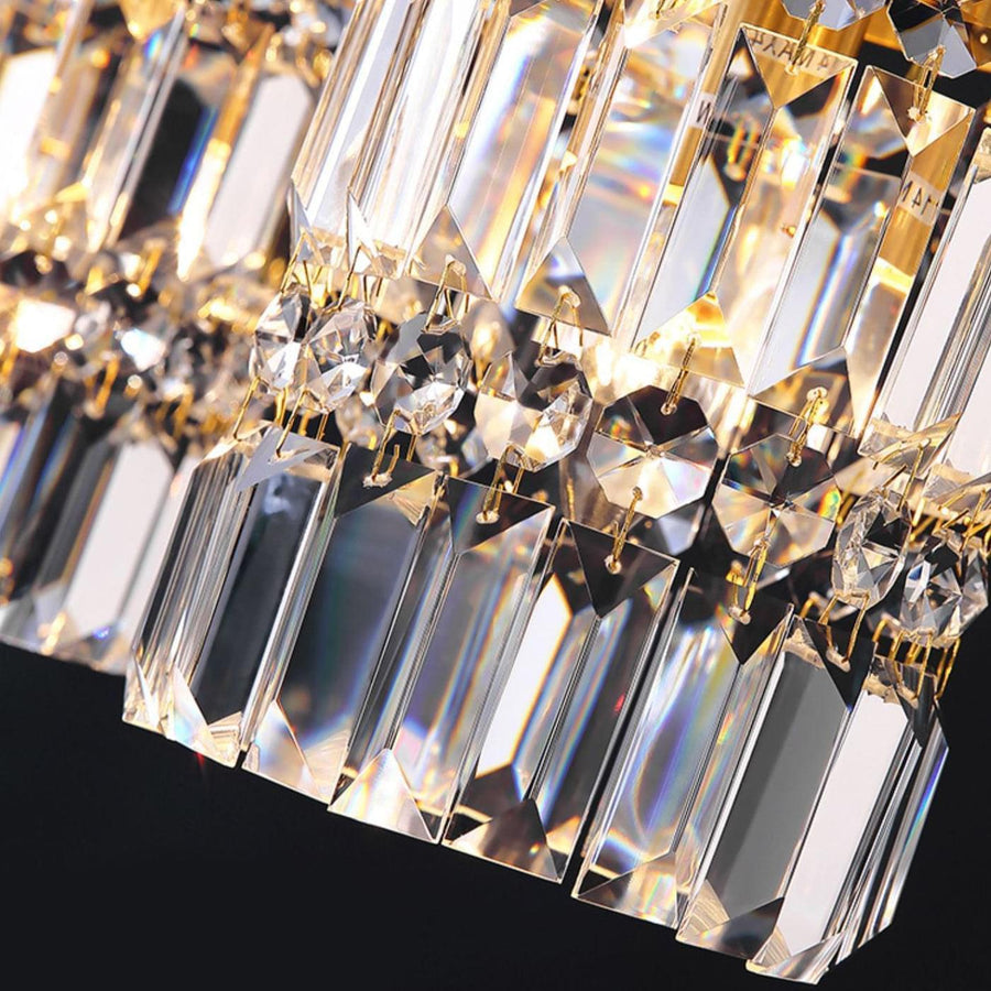 1- Light Gold Crystal Linear Pendant Light