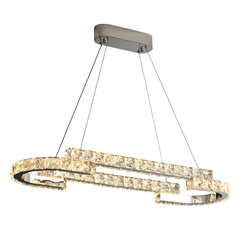 One Ring Oval Dimmable LED Chandelier