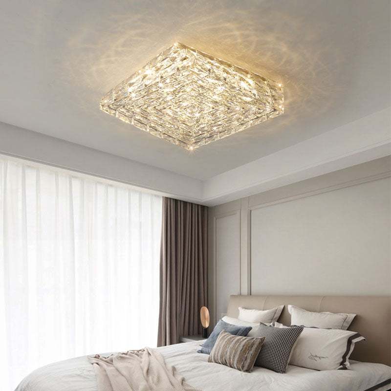 Multi-layer Square Crystal Chandelier - Ceiling Light