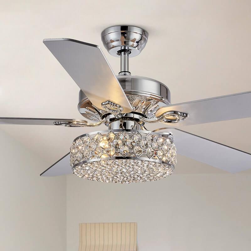 5 - Blade Octagonal Bead Ceiling Fan with Remote Control