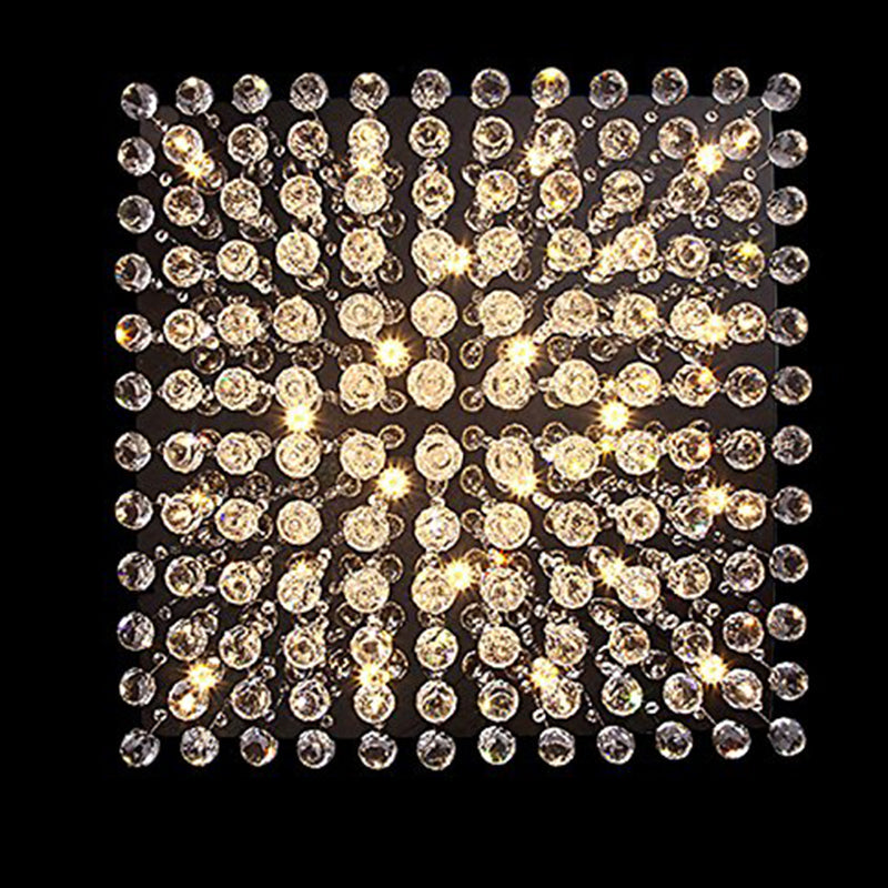 Square Low Ceiling Raindrop Crystal Chandelier