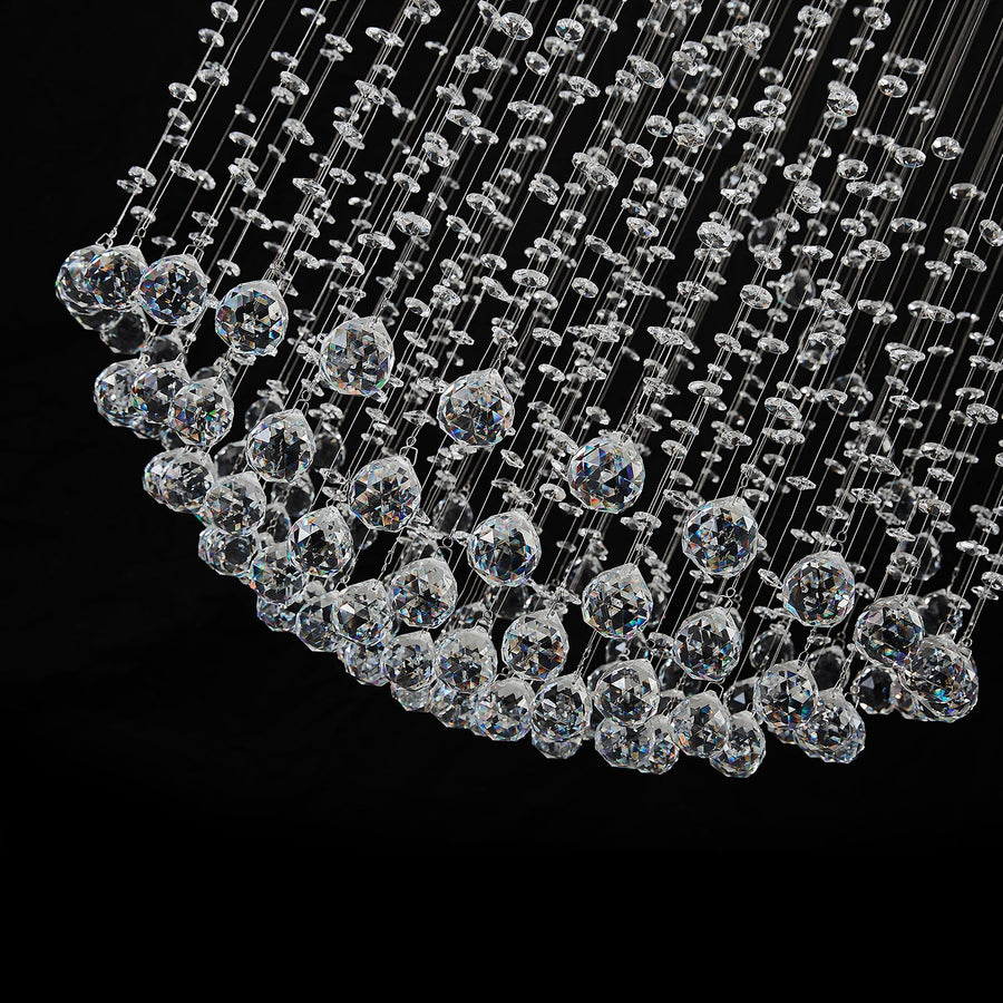 Large Raindrop Crystal Chandelier Ball Shape