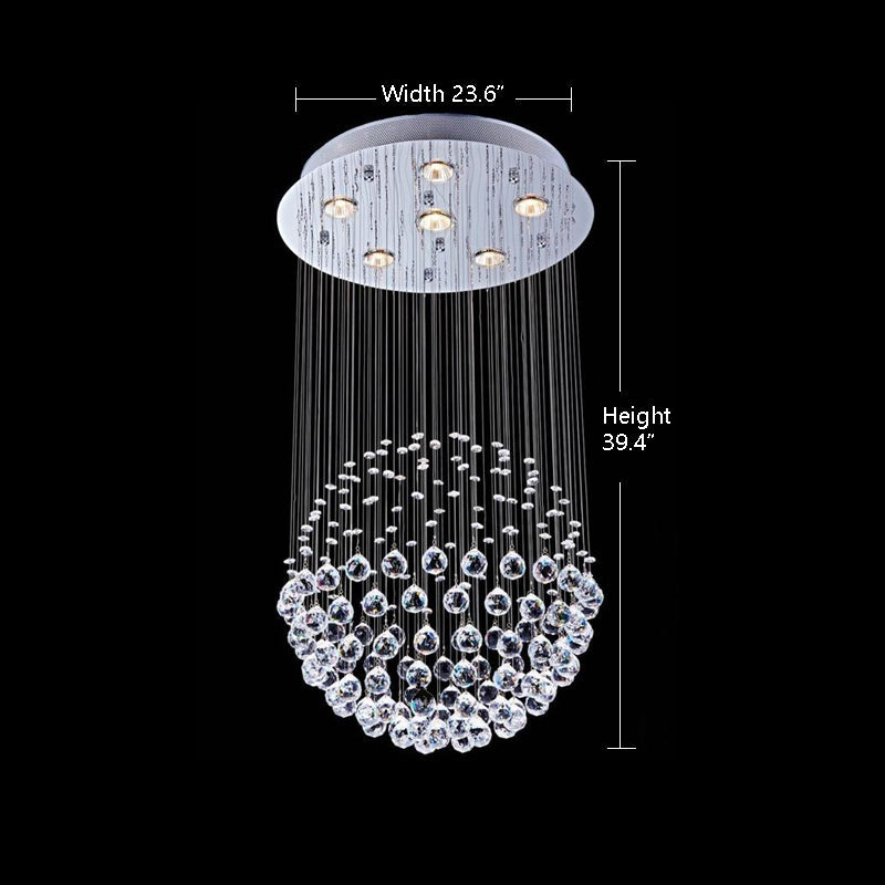 Sphere Raindrop Crystal Chandelier Ceiling Lights