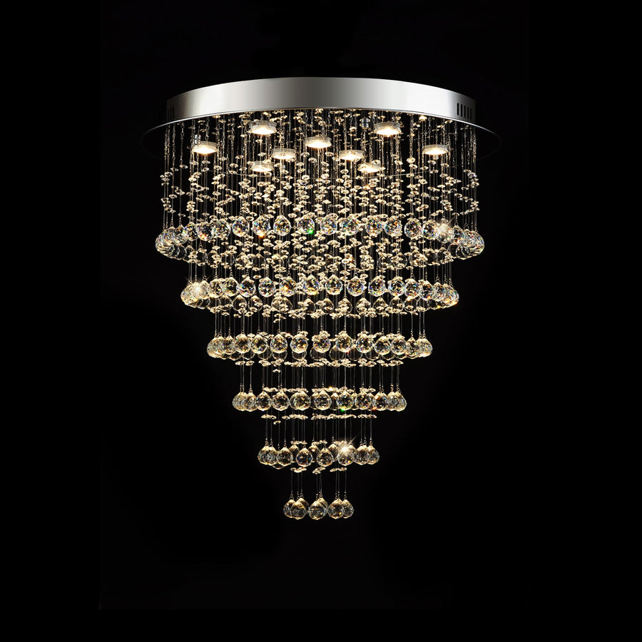 Multi Layer Round Crystal Chandelier Ceiling Lights