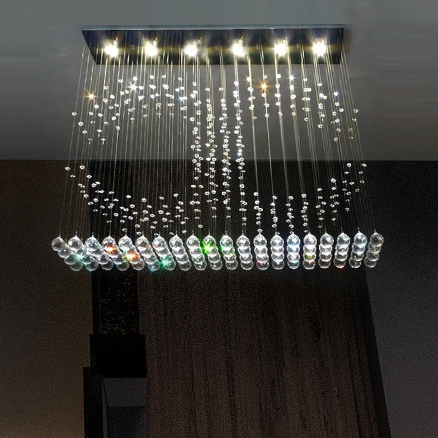 Double C Crystal Chandelier Ceiling Light - Customizable
