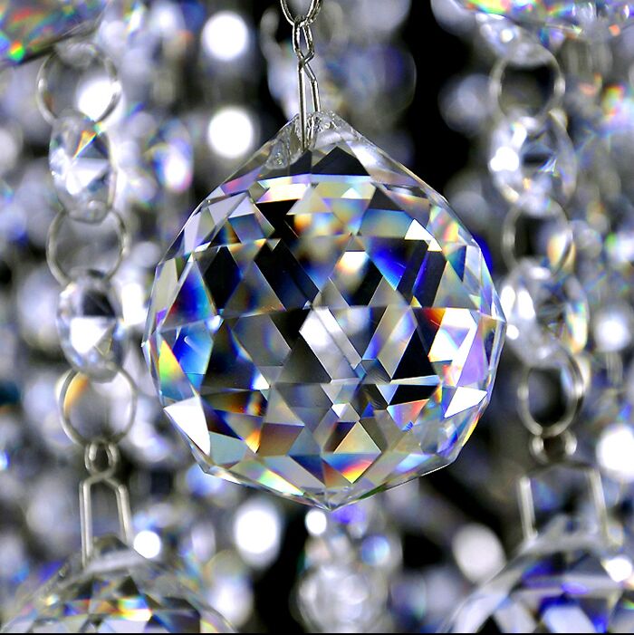 Large Raindrop Crystal Chandelier Ball Shape