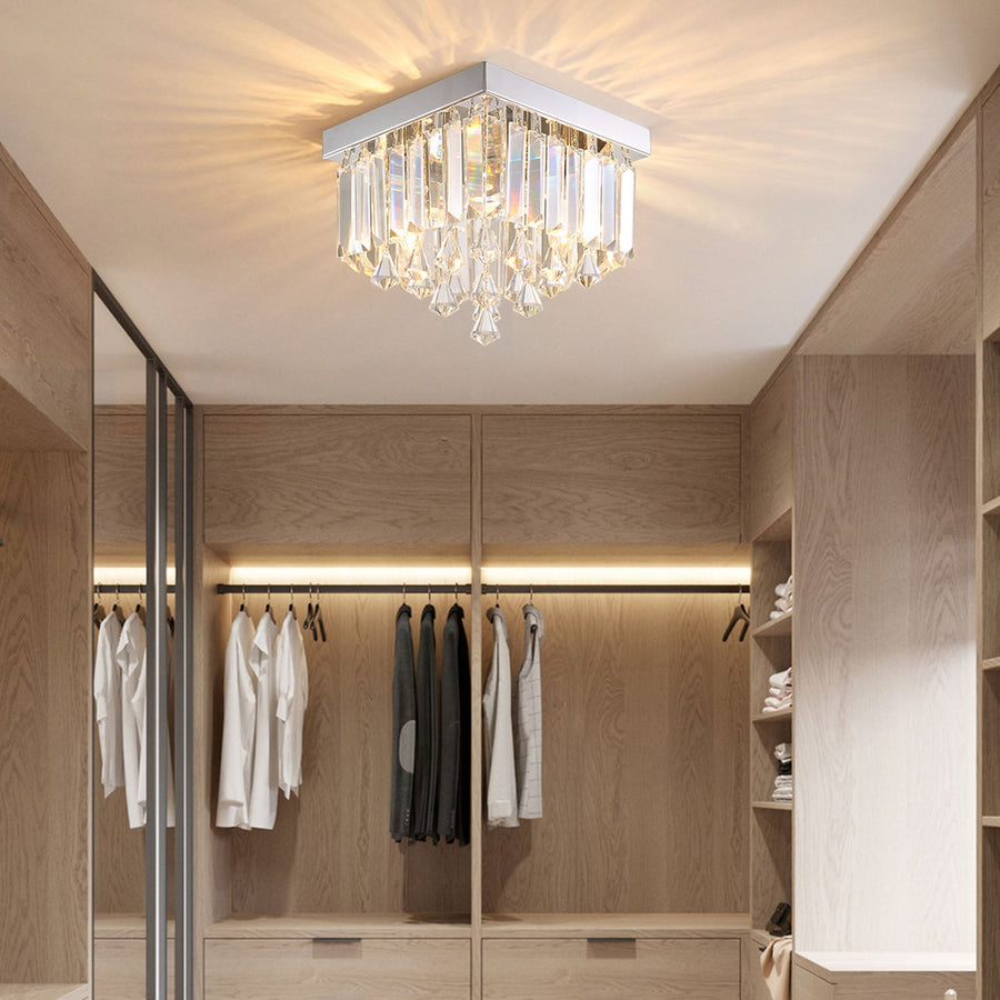 Modern Design Crystal Ceiling Light - Flush Mount Corridor Lamp