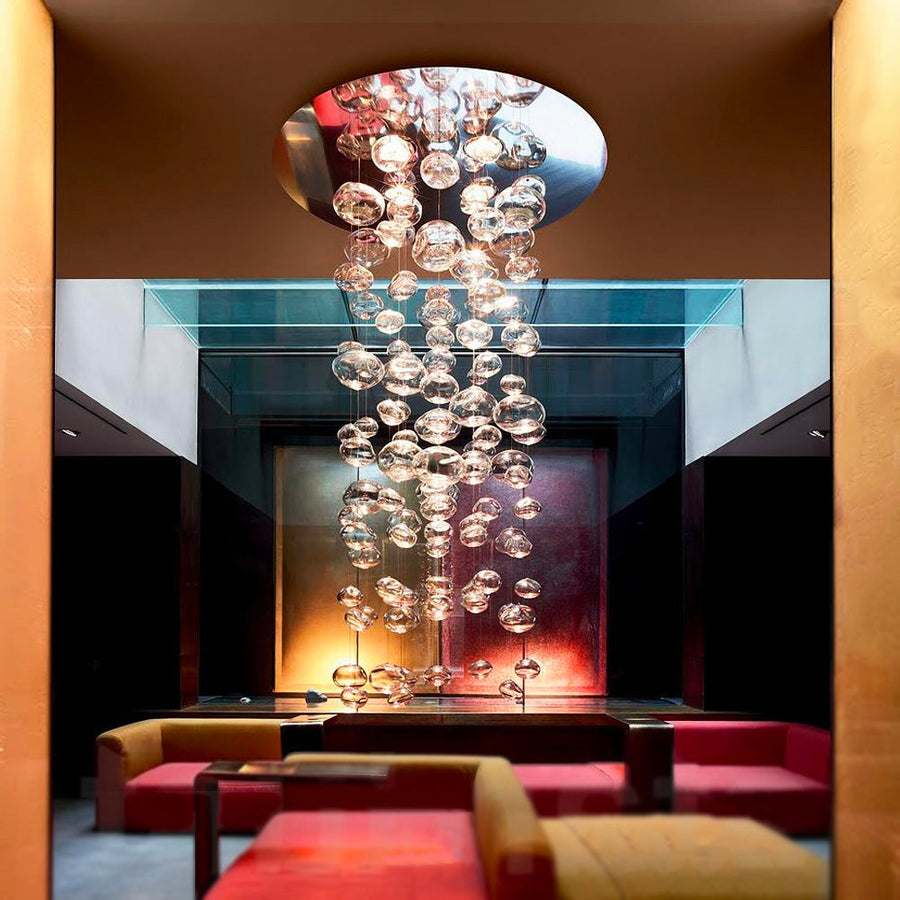 Round Base Bubble Glass Chandelier - Ceiling Light