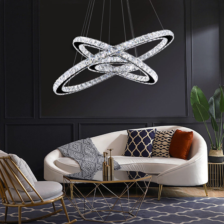 Crystal Ring Chandelier - Multi-Ring Choices